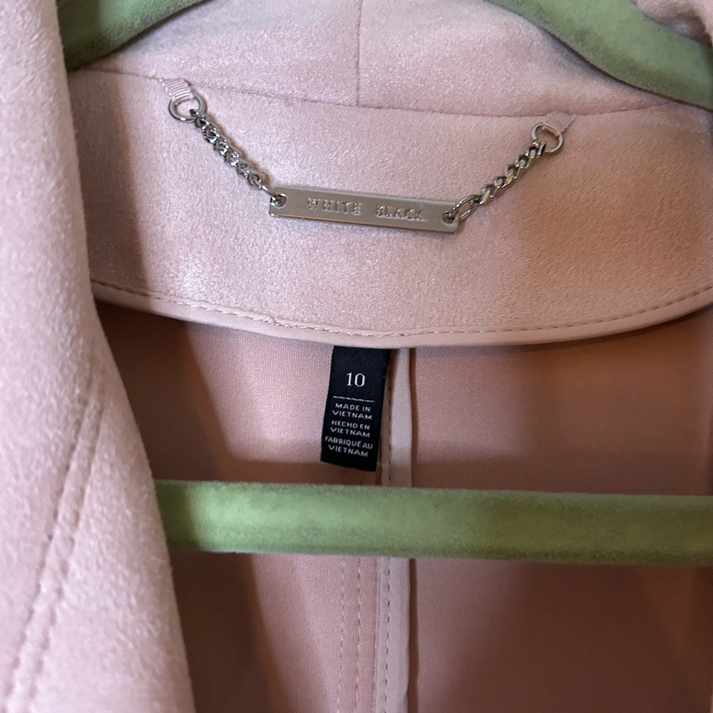 White House Black Market Light Pink Suede Blazer - Picture 3 of 5